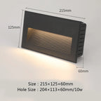 IP65 LED Outdoor Step Wall Light PIR Sensor or Switch Control Die Cast Aluminum Warm White Cool White AC 85-265V or DC 12-24V Black White
