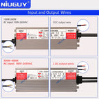IP67 Ultra-Thin LED Power Supply DC 12V 24V 36W-400W AC 100-265V Flicker-Free EMI Filter