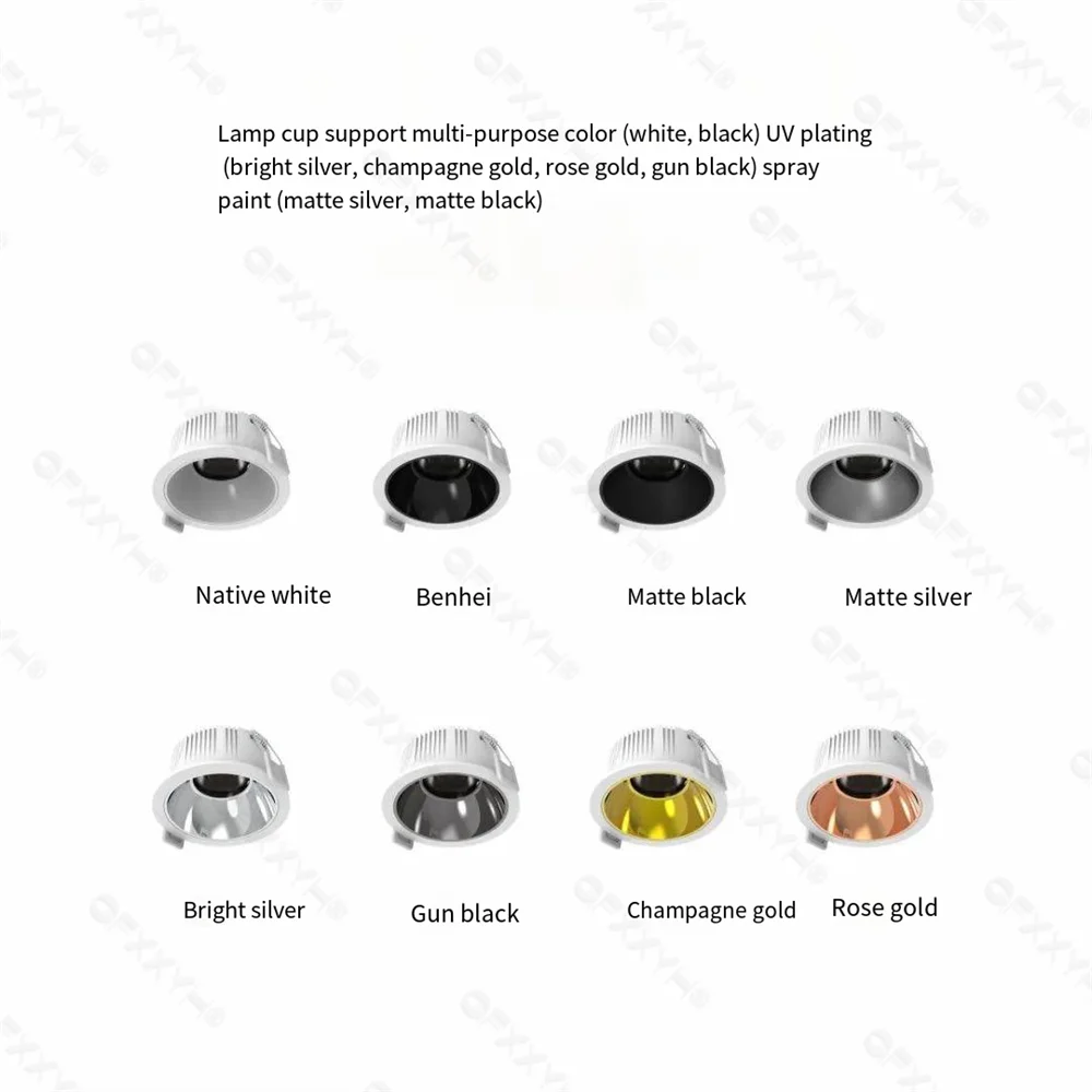 Dimmable COB LED Recessed Downlight 5W 7W 10W 12W 15W 20W 30W Selectable Beam 110-220V