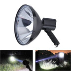 100W HID Xenon Handheld Searchlight 12V DC 8000lm 6000K IP56 H3 Bulb Tempered Glass ABS PC Portable Car Plug Hunting Fishing Outdoor Work Light