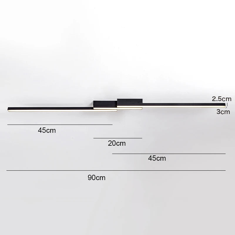 Modern LED Ceiling Light 3-Color Switch Remote Dimmable Black White Gold AC 90-260V