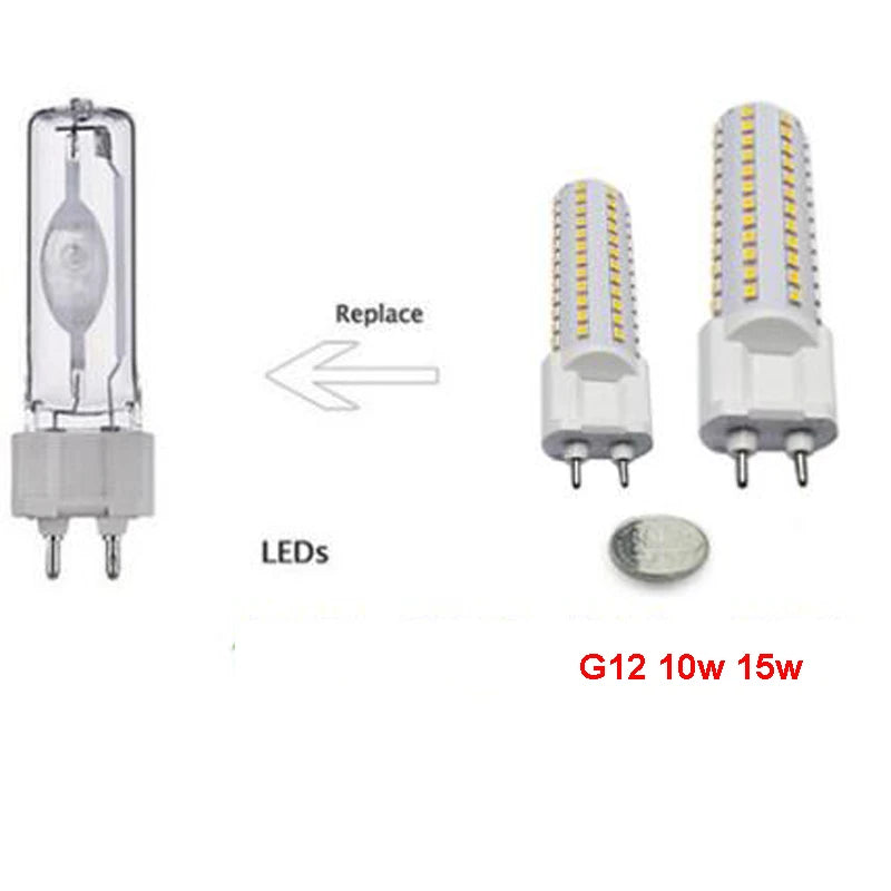 G12 LED Corn Bulb 10W 15W SMD 2835 Epistar 360 Degree CRI 80 AC 85-265V Warm White Neutral White Cool White Halogen Replacement
