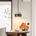 Modern Minimalist Natural Stone E26 E27 Pendant Lamp White Gray Through-Carved AC 90-260V
