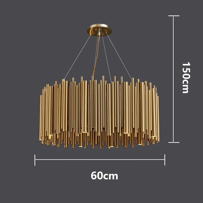 Modern Luxury Ironware Pendant Chandelier D60-120cm 86-195W Dimmable Remote AC 90-265V