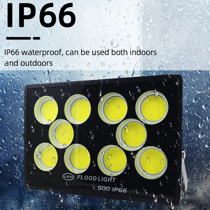 IP66 LED Flood Light 100W 200W 300W 400W 500W AC 110-240V Outdoor Wall Street Spotlight
