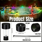 Solar LED Pool Railing Light IP44 Multi Color Auto Dusk to Dawn Adjustable Strap Mount Outdoor Garden Fence Path 6 Pack