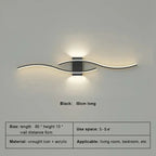 Modern LED Strip Wall Sconce 60cm 80cm Remote Control Up Down Light 90-260V