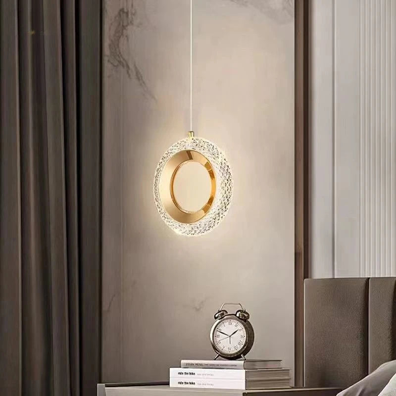 Modern LED Cord Pendant Light Aluminum Iron Gold Plated Single AC 90-260V Living Dining