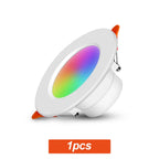 Tuya Bluetooth Smart LED Downlight 10W RGB CCT 2700K-6500K Dimmable App Control 75mm