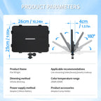 20W Bi-Color LED Video Light 2500-6500K Dimmable 180° Tilt NP-F Battery AC Adapter P30