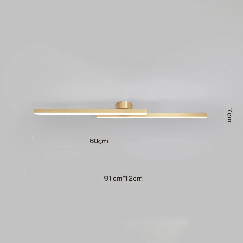 Modern LED Ceiling Light 3-Color Switch Remote Dimmable Black White Gold AC 90-260V