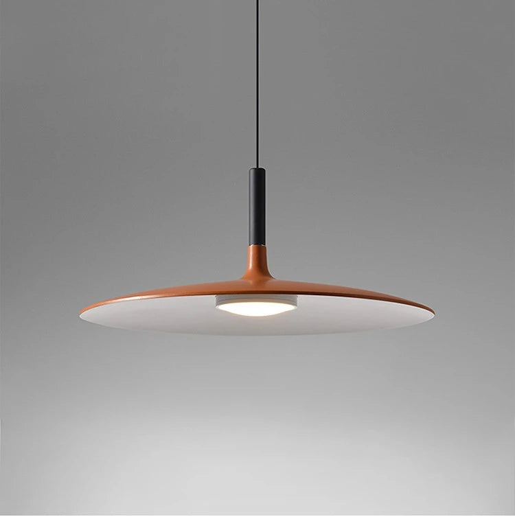 Modern Nordic Round LED Pendant Light Aluminum White Black Gray Yellow AC 85-265V