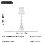 Italian Designer Hollowed Acrylic Floor Lamp E27 500x1650mm AC 110-240V White Black Blue
