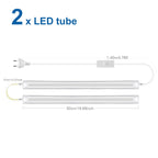 T8 LED Bar Tube Light 25W 50cm 270-Degree SMD2835 Cabinet Kitchen Showcase 110-220V 1-6 Pack