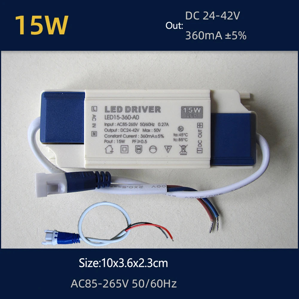 LED Driver Constant Current 20W 30W 36W 40W 50W DC 24-42V 500-1200mA AC 110-120V Input
