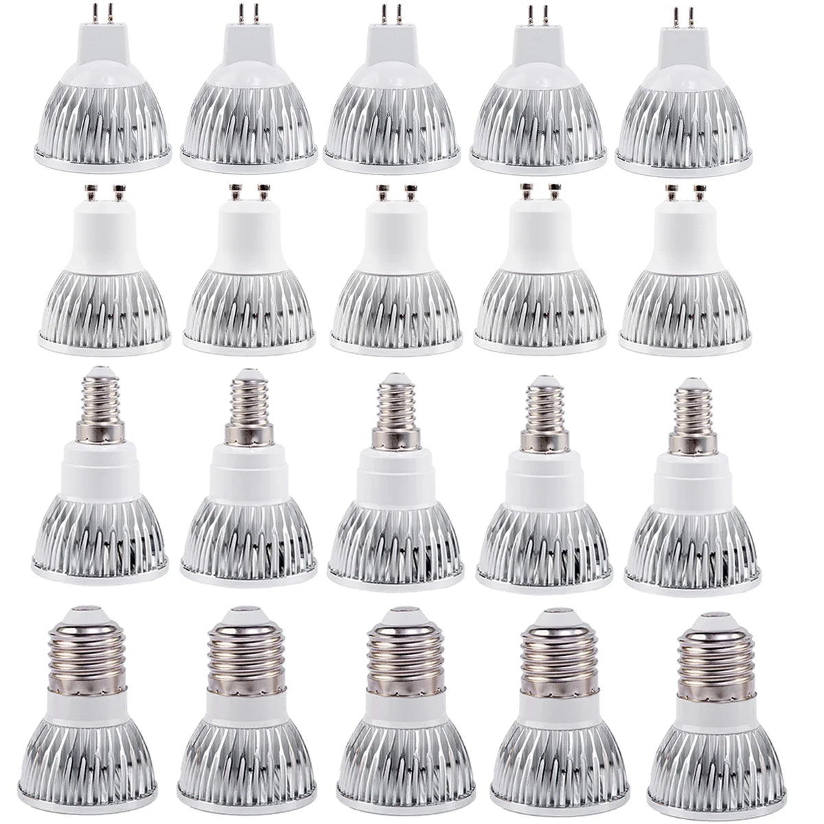 DC 12V 24V Dimmable LED Spotlight Bulb GU10 MR16 E27 6W 9W 12W Epistar 60 Degree 10 Pack