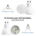 GU10 LED Spotlight Bulb SMD 2835 9W 38 or 120 Degree CRI 80 AC 100-240V No Flicker Track Lighting Living Room 10 Pack