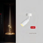 3°-60° Zoom LED Surface Mounted Spotlight Adjustable Beam Aluminum AC 90-260V 3-5m²