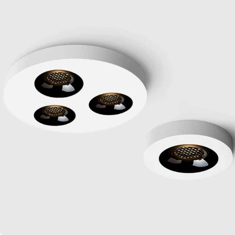 Ultra Thin COB LED Surface Mounted Ceiling Spotlight 10W 30W 50W 60W CRI 93 24 Degree Anti Glare Dimmable Knob Switch AC 85-265V Black White