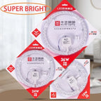 Round LED Panel Ceiling Light 12W 18W 24W 36W Aluminum PC White Light AC110-220V