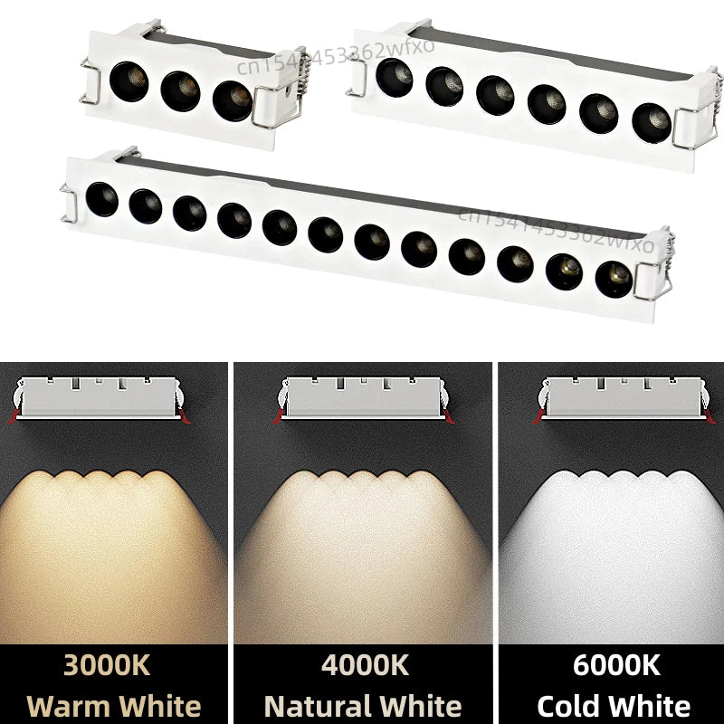 Dimmable Mini COB LED Grille Downlight 6W 12W 24W 30° 85lm/W AC 100-130V 200-240V No Glare