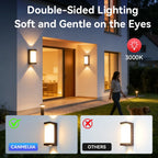IP65 Waterproof LED Outdoor Wall Sconce 12W Warm White 3000K ABS AC 85-265V Porch Courtyard Garden Black White