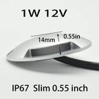 DC 12V 24V 1W 2W Ultra-Thin LED Surface Spotlight IP67 OSRAM PWM Dimmable D70mm 14mm