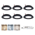 IP65 LED Recessed Cabinet Light 3W DC 12V 120 Degree 14mm Ultra Thin 50-55mm Cutout Aluminum Warm White Natural White Cool White 6 Pack with Driver