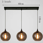 Modern Multi-Head Glass Pendant Chandelier 3 6 8 10 12 Heads 21-114W Dimmable AC 90-265V