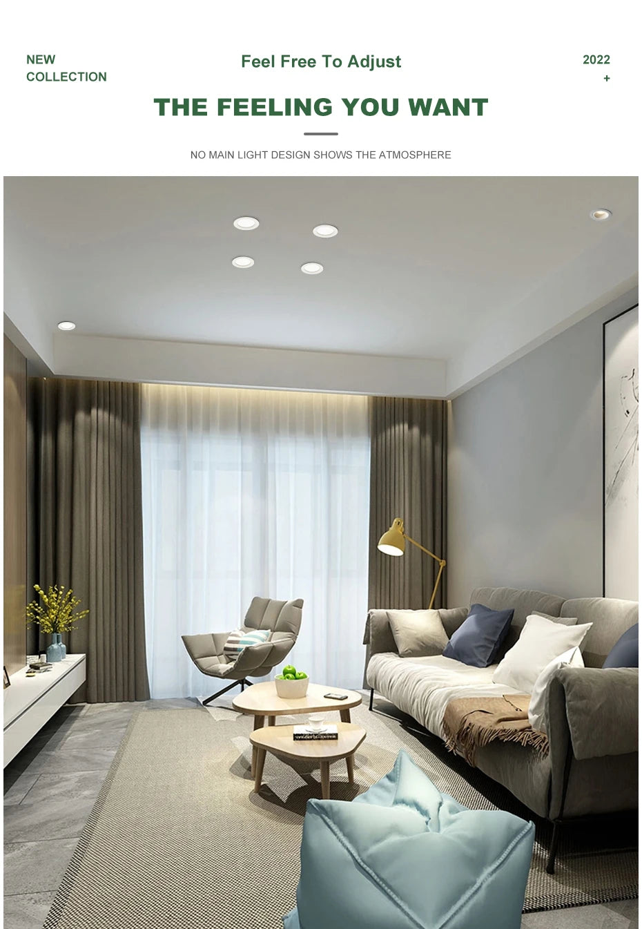 Modern IP65 Waterproof LED Ceiling Spotlight Fixture