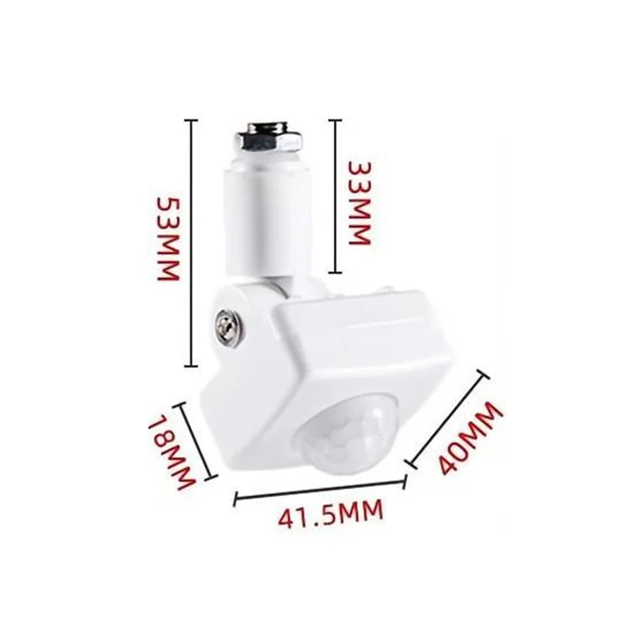 IP65 PIR Motion Sensor Switch AC 85-265V 160 Degree 6 to 8 Meter Detection Range Adjustable Sensitivity Timer Day Night Mode ABS Panel Mount