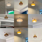 Vintage Glass LED Pendant Chandelier Gold Metal Single AC 90-260V Bedroom Dining Room