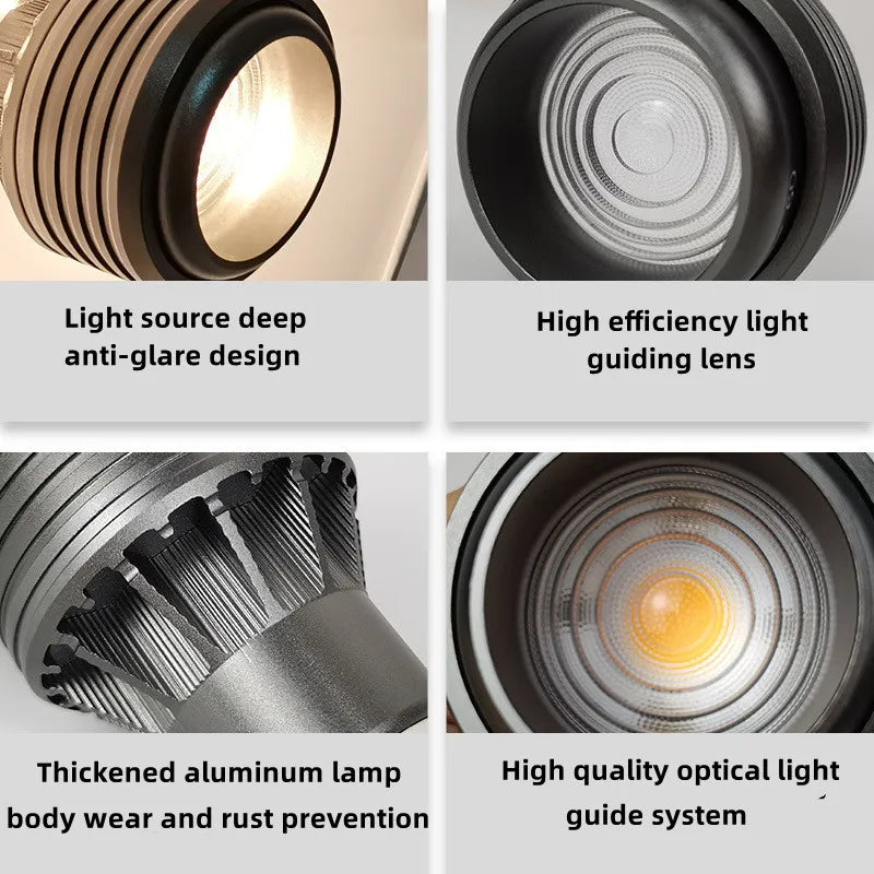 E27 LED PAR20 Spotlight 7W 10W 12W Adjustable Zoom 15-60 Degree Dimmable 110-220V