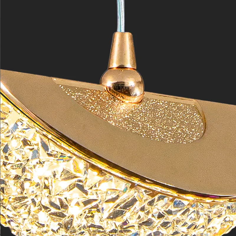 Nordic LED Pendant Light Acrylic Iron Plated Single Cord Ceiling Lamp 90-260V