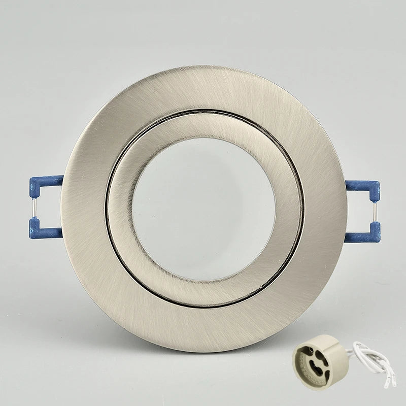 GU10 MR16 IP44 Recessed Ceiling Spotlight Mount Frame D83mm 68mm Cutout White Black Nickel