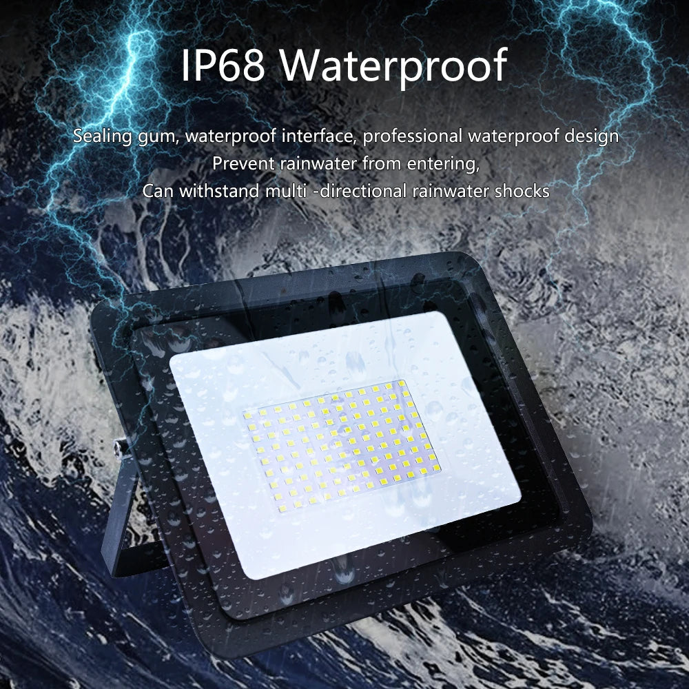 IP68 LED Flood Light 30W 50W 100W Aluminum Warm Cool White AC 175-265V 25cm Cable