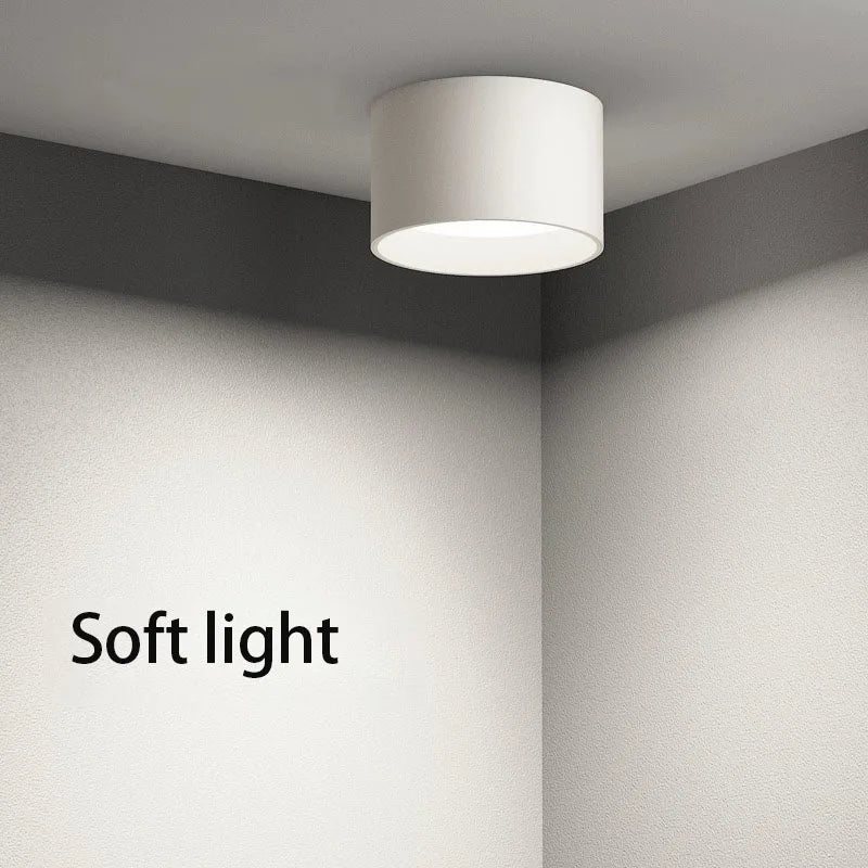 LED Surface Mounted Downlight 7W 10W Aluminum No Cut Hole Required AC 90-260V 90mm x 65mm Living Room Bedroom White Black