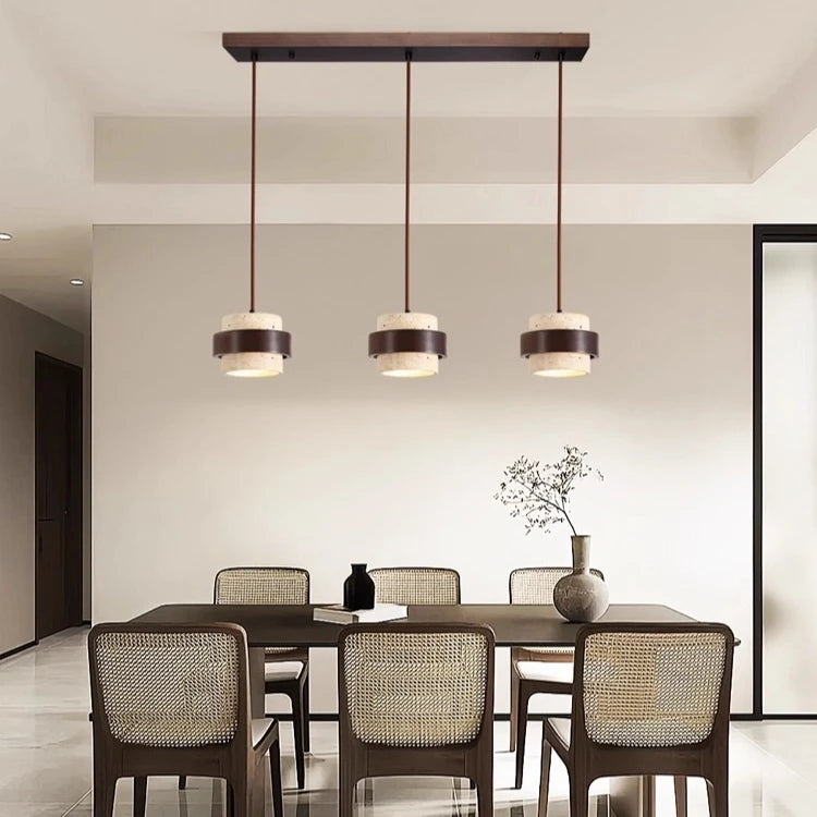 Modern Minimalist Natural Stone E26 E27 Pendant Lamp White Gray Through-Carved AC 90-260V