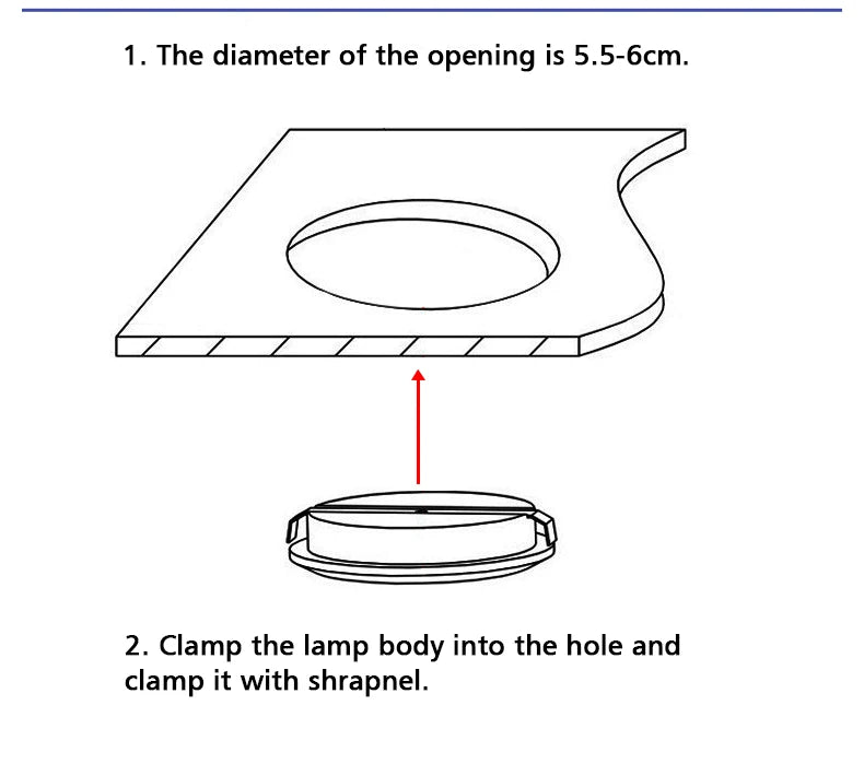 Slim IP65 12V LED Recessed Spotlight Cabinet Light