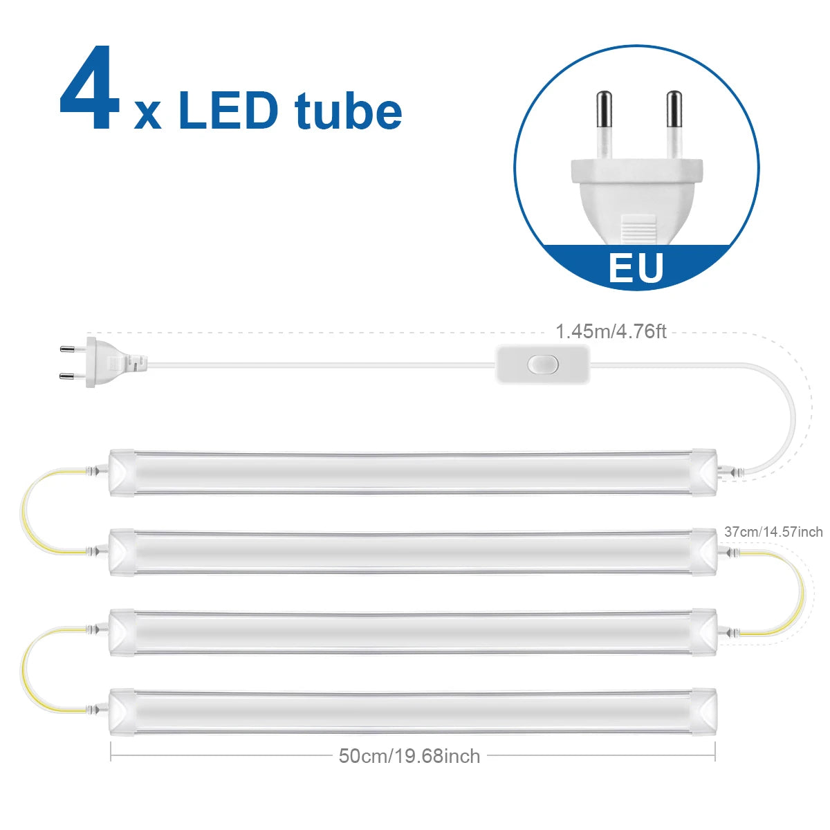 50cm LED Tube Light T5 15W T8 25W SMD2835 CRI 80 Warm Neutral Cool White AC 85-265V