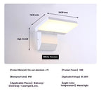 IP65 LED Outdoor Wall Light 18W Warm White Foldable Aluminum Sensor AC 85-265V Garden Courtyard Street Home Decor Wall Lamp