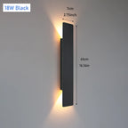 IP65 LED Outdoor Wall Lamp Up-Down 6W 18W 24W AC 85-265V White Black Aluminum Polycarbonate