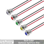 IP65 Waterproof Metal LED Indicator Pilot Light Copper 6mm 8mm 10mm 12mm 14mm 16mm 19mm 22mm 3V 12V 24V Signal Lamp Panel Mount