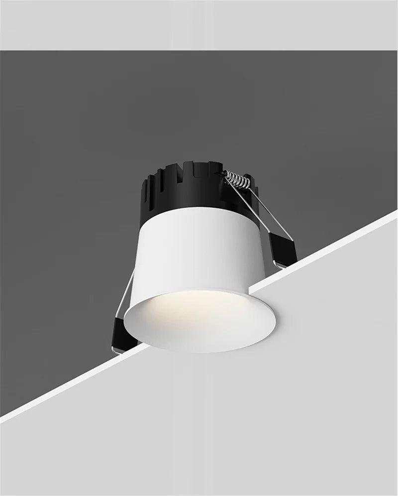 Mini Curved Dimmable COB LED Recessed Downlight 5W 7W 10W 12W 15W 18W CRI 90+ 85-265V