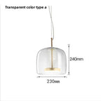 Modern Glass Pendant Light E26 E27 Iron Knob Switch AC 90-260V 5-10m² Hotel Bar Bedroom