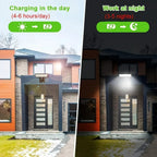 Solar LED Security Flood Light 90 SMD2835 LEDs PIR Motion Sensor IP65 Waterproof 4 Modes 2600mAh ABS Porch Yard Garden Wall Light