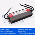 IP67 Waterproof LED Power Supply DC 12V 24V 30W-500W AC 110-250V Constant Voltage Outdoor