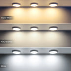 5W 12V Ultra-Thin LED Cabinet Puck Light Dimmable Touch Sensor Through-Wood AC 100-240V