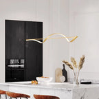 Modern Linear LED Pendant Chandelier 40W 60W 75W 120-160cm Black White Gold AC 110-265V