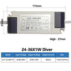 Isolated Constant Current LED Driver 1W-36W 260-300mA AC 85-265V Overvoltage Short Circuit Protection